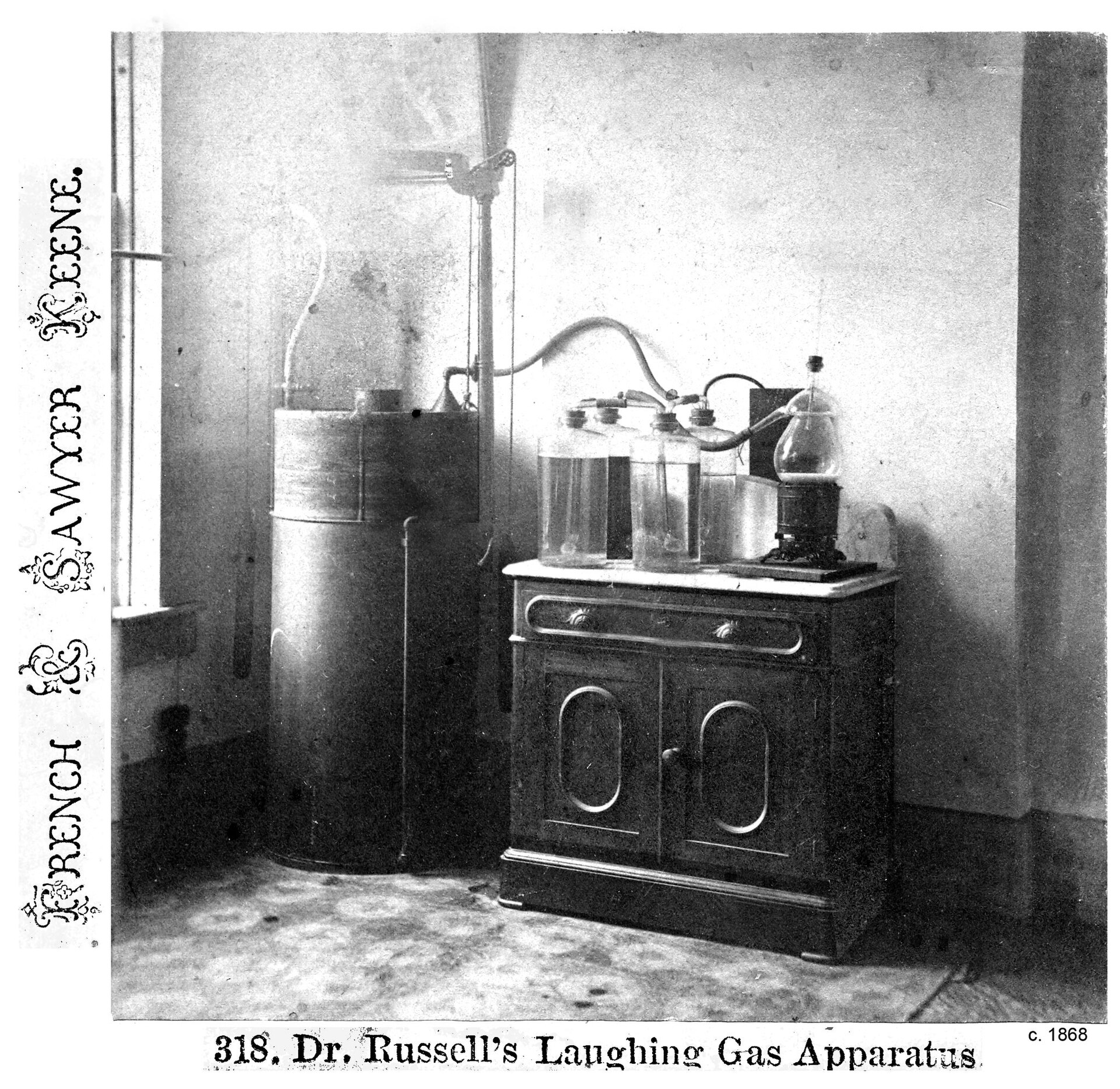 Historical nitrous-oxide anesthesia apparatus