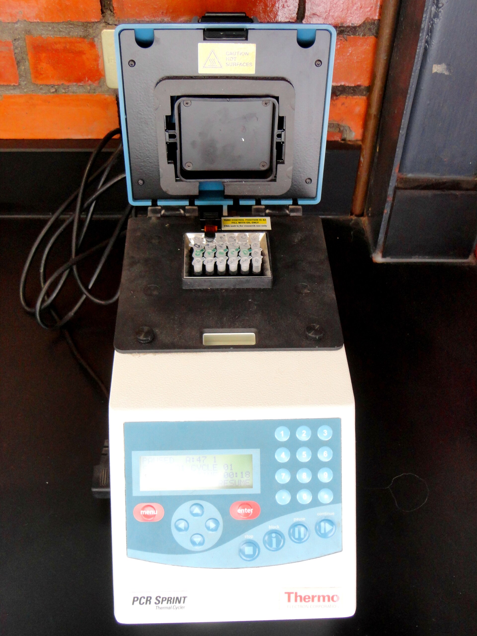 A laboratory thermal cycler used for PCR